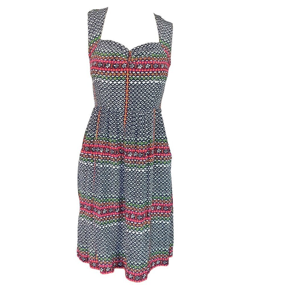 Maple Anthropologie Sleeveless Silk Dress Smocked Cutout Back‎ S #15X